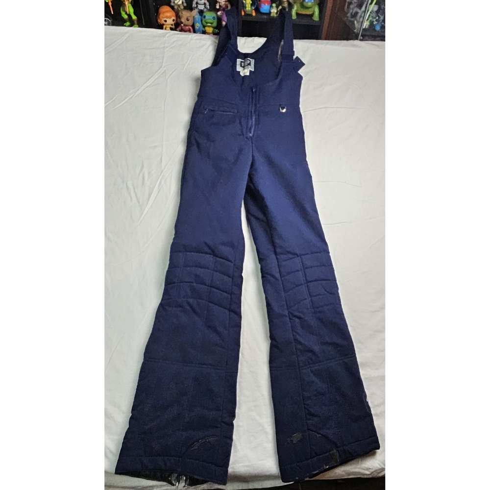 Vintage TWN Kids Ski Bibs Blue Size 4 Snow Pants Overalls Insulated Boys Girls